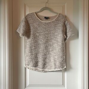 The Limited Textured Beige Short Sleeve Tee